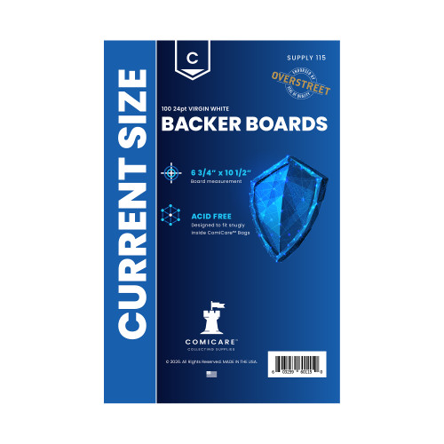 Comic Care Backer Boards - Current Size