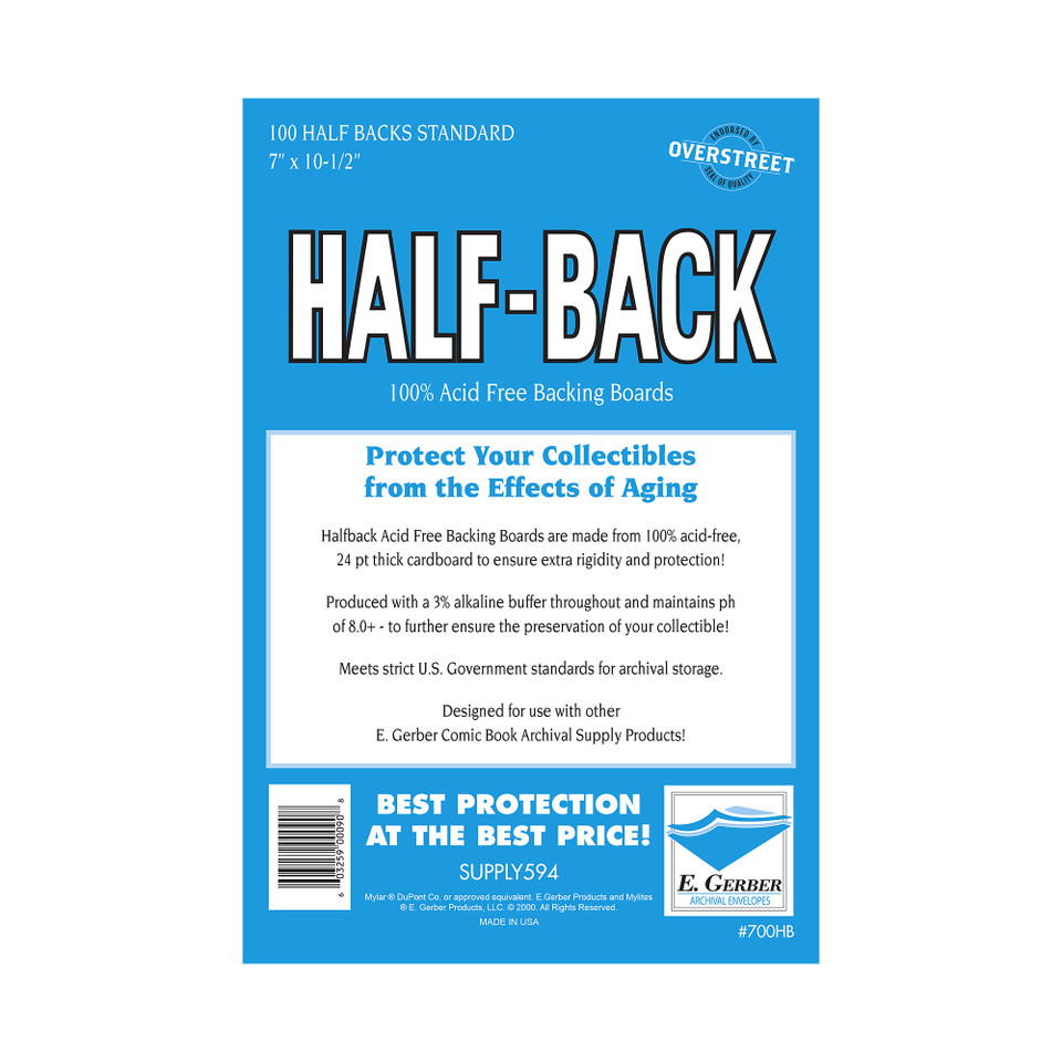 Half-Backs - Standard Comics - fits 725 Half-Backs - Standard Comics - fits 725