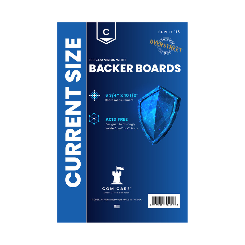 Comic Care Backer Boards - Current Size