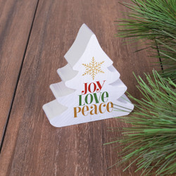 Small Christmas Shape Sign - Joy Love Peace