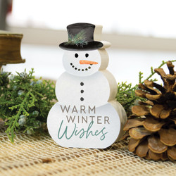 Small Christmas Shape Sign - Warm Winter