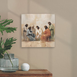 He Is Risen Collection Canvas - Jesus Washing