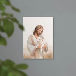 Wonderous Watercolors Collection Canvas - Jesus & Lamb