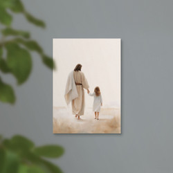 Wonderous Watercolors Collection Canvas - Jesus Walking