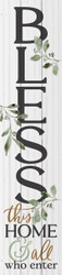 Blessings Collection Porch Sign - Bless This Home & All Who Enter