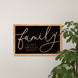 Carved Black Collection - Family Is Life's Greatest Blessing