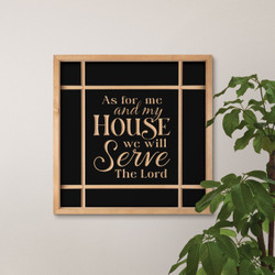 Carved Black Collection - As For Me & My House We Will Serve The Lord