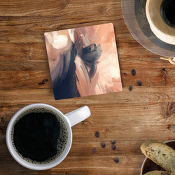 Ceramic Coasters - Orange And Black