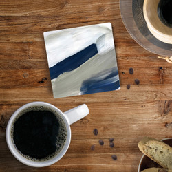 Ceramic Coasters - Gray And Navy