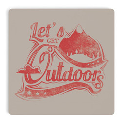 Lake & Lodge Collection Coaster - Let's Get Outdoors