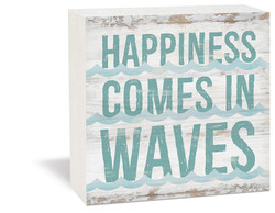 Coastal Collection Word Block - Happiness Comes