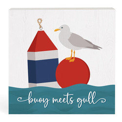 Coastal Collection Word Block - Bouy Meets Gull