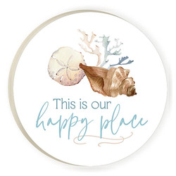 Coastal Collection Round Coaster - This Is Our Happy Place