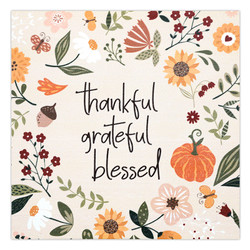 Thankful Grateful Blessed Wood Block