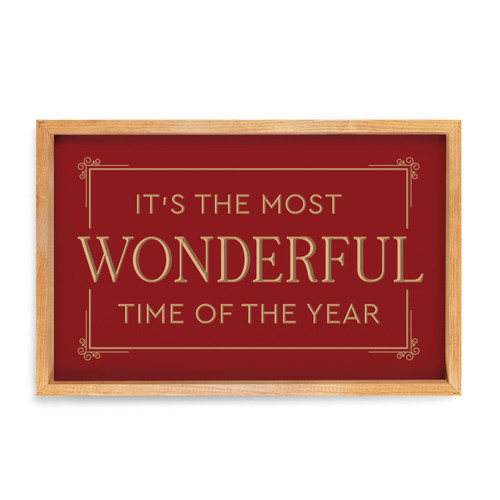 Carved Christmas Collection Framed Art - It's The Most Wonderful Time Of The Year