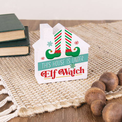 Small Christmas Shape Sign - This House Is Under