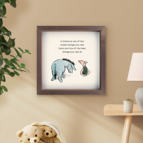 Winnie The Pooh Collection Framed Art - A Friend Is One
