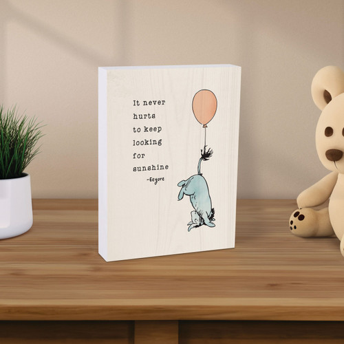 Winnie The Pooh Collection Decorative Block - It Never Hurts