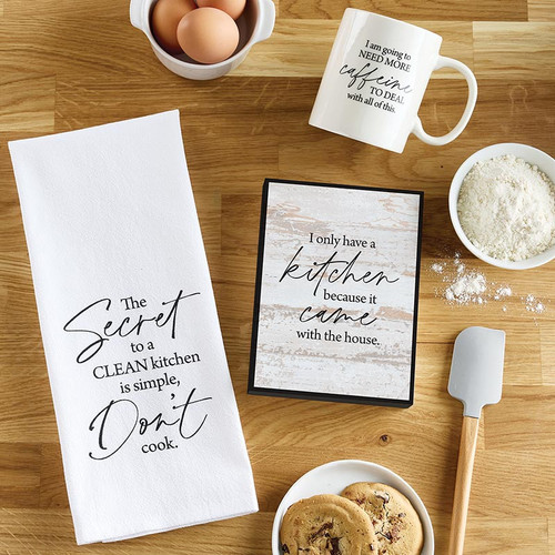 Aspen Collection Word Block - I Only Have A Kitchen