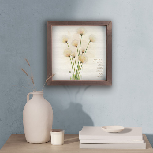 Framed Linen Art - You Are Worthy