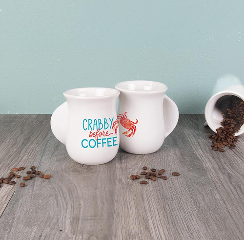 Coastal Collection Handwarmer Mug - Crabby Before Coffee