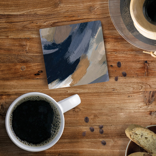Ceramic Coasters - Blue Brushstroke