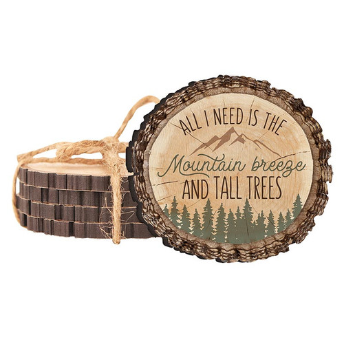 Lake & Lodge Collection Barky Sign - All I Need Is Coaster Set - 4/pk