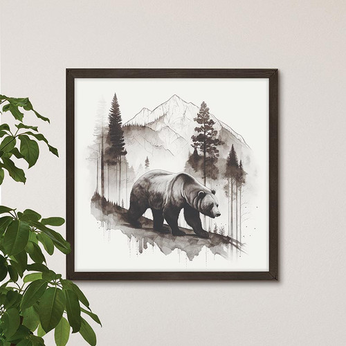 Lake & Lodge Collection Framed Art - Bear  