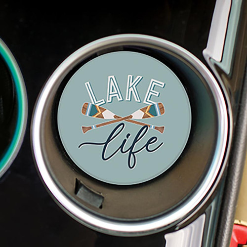 Lake & Lodge Collection Car Coaster (Retail Pack) - Lake Life 