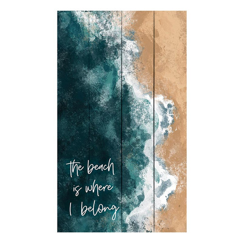 Coastal Collection Pallet Sign - The Beach Is Where I Belong