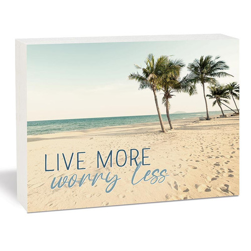 Coastal Collection Word Block - Live More