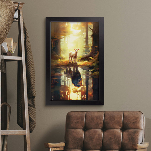 Framed Art - Lion & Lamb
