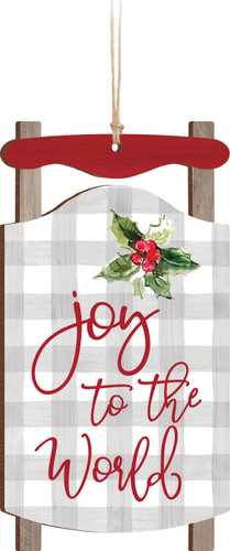 Ornament - Sled - Joy To The World