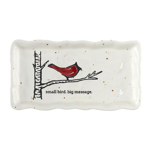 Cardinal Rectangle Tidbit Dish