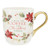 Christmas Poinsettia Gold Handle Mug - Coffee and Christmas