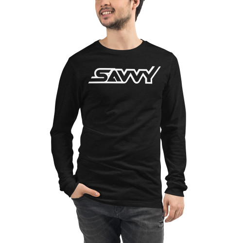 SAVVY OUTLINE UNISEX LONG SLEEVE TEE SAVVY OUTLINE UNISEX LONG SLEEVE TEE