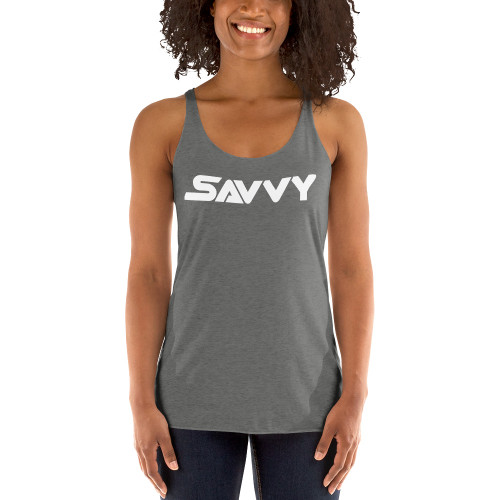 SAVVY BLOCK WOMEN'S RACERBACK TANK SAVVY BLOCK WOMEN'S RACERBACK TANK