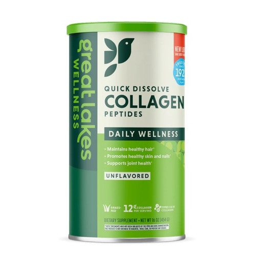 Collagen Hydrolysate Peptides 1 lb (16 oz) Canister