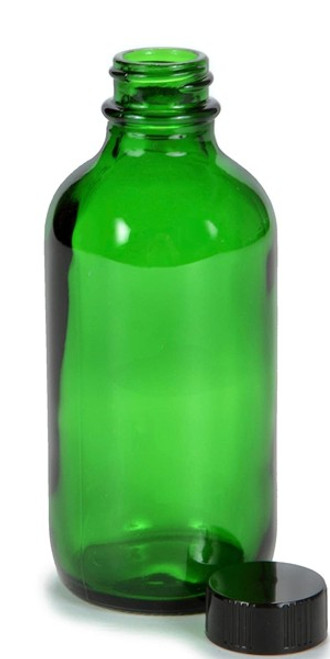 4 oz Green Glass Bottle with Phenolic Cap & Cone