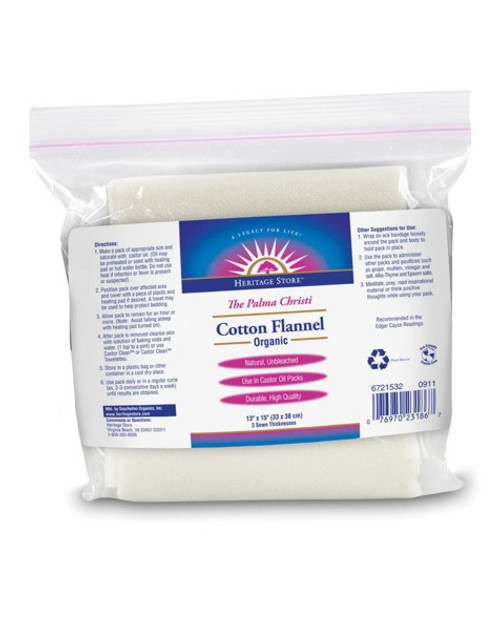 Cotton Flannel Organic for Castor Oil Packs