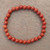 Jasper Red 6 mm Round Bead Stretch Bracelet