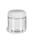 4 oz Flat Clear PET Jar w/ White Dome Lid (58 mm)