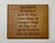 God Grant me the Serenity Engraved Pine Wood Plaque 5 x 6" Monotype Corsiva Font