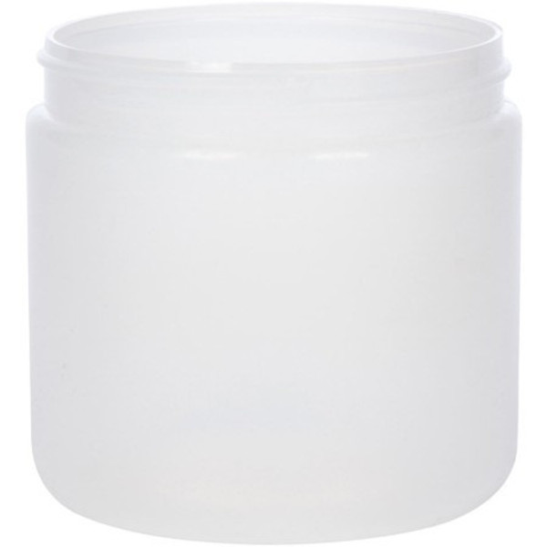 16 oz Natural Plastic Cylindrical Jar ( 89 mm)