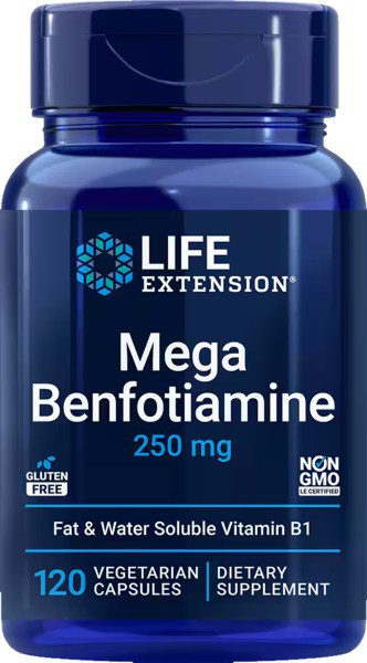 Vitamin B1 Mega Benfotiamine 250 mg 120 Vegetarian Capsules