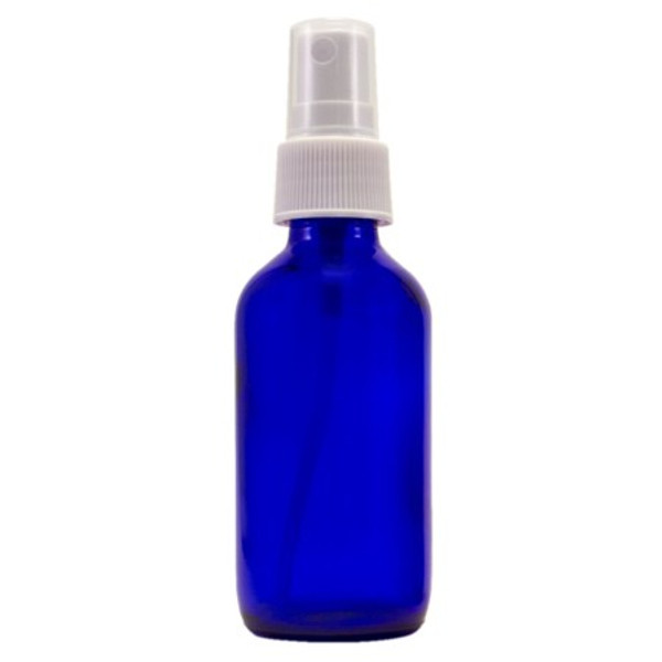 2 oz Cobalt Blue Glass Bottle with Spray Atomizer