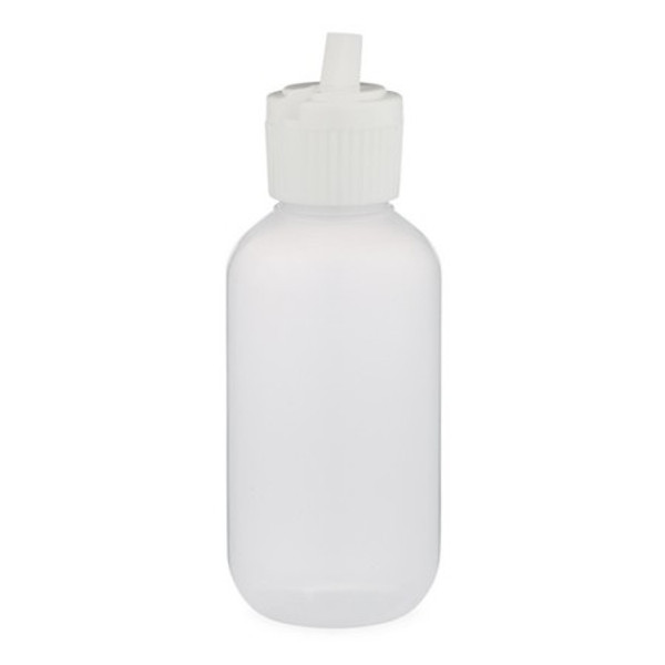 2 oz Natural (Semi-Translucent) HDPE Plastic with Poly Flip Spout