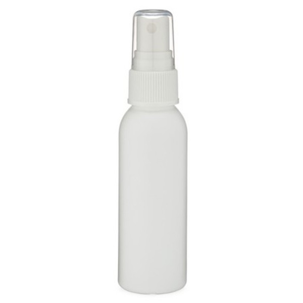 2 oz Natural (Semi-Translucent) HDPE Plastic Bottle with Spray Atomizer