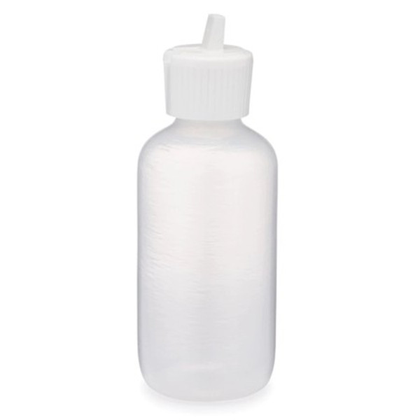 4 oz Natural (Semi-Translucent) Plastic Bottle with Poly Flip Spout