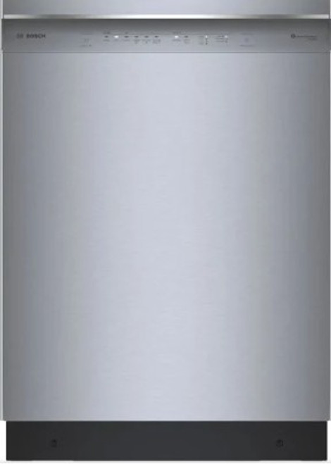 Bosch 300 Series 24-Inch Recessed Handle Dishwasher in Stainless Steel